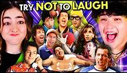 Adam Sandler's Funniest Moments! | Gen Z & Millennials Try Not To Laugh Challenge