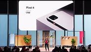 Pixel 4 full reveal at the Made By Google event