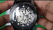 Fossil ME3080 Modern Machine Automatic Black Stainless Steel Watch (Silent Review !HD)