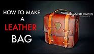 How to Make a Mens Leather Bag DIY- Tutorial and Pattern Download