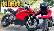 1,103cc Roaring Engine Sound Ducati Panigale V4S | REED New Bike Experience