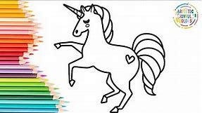 🦄🌈 How to Draw and Paint a Magical Unicorn with Markers | Simple and Entertaining Art Guide 🖍️