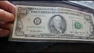 One Hundred Dollar Bills Benjamins (Old style)
