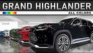 New Toyota Grand Highlander 2024 - All-Colors in Exterior & Interior Configurator