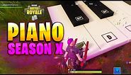 Fortnite Season 10 | Visit an oversized piano and play sheet music (Boogie Down Challenge)