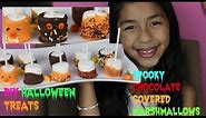 DIY Halloween Marshmallows| Halloween Treats Chocolate Marshmallows