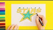 How to draw Dallas Stars (Old) Logo (NHL Team)
