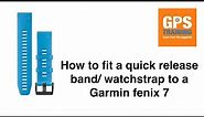 How to change a Garmin Fenix Watch Strap - quick release band
