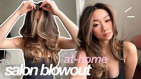 AT HOME SALON BLOWOUT TUTORIAL! + haircare routine, products I use everyday | Colleen Ho