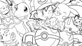 Pokemon and Friends - Pokemon Go - Coloring Pages
