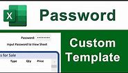 Custom Password Template to Auto-Hide Data in Worksheets