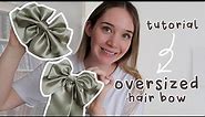 oversized XL hair bow tutorial viral in trend hair accessory for 2024 popular DIY teens and adult