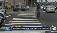Most dangerous intersections for bicyclists