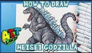 How to Draw HEISEI GODZILLA!!!
