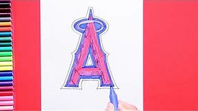 How to draw the Los Angeles Angels logo (MLB Team)