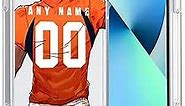aiyaya Custom Football Phone Case for iPhone 15 14 11 13 12 Pro Max Mini X Xr Xs Max 7 8 Case for Boys Men - Personalized Name & Number Football Phone Case for Boy (Denver, Clear Case)