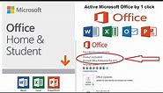 Microsoft Office 365 Home & Studen Activation. Pre-Installed MS Home And Student 2019 Activation