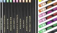 40 Pcs Color Changing Mood Pencil with Motivational Sayings Inspirational Pencils 2b Changing Pencil Heat Assorted Thermochromic Pencils with Eraser for Student (Bright Color,Simple Style)