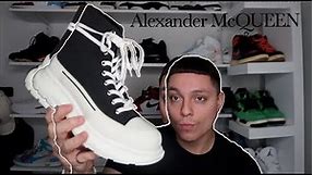 ALEXANDER MCQUEEN Black Tread Slick High Sneakers Oversized Boots (Review)