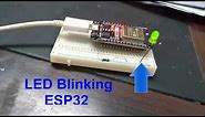 LED blinking ESP32: How to use GPIO pins as a digital output pins