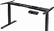 Fromann 3 Tier Legs Dual Motor Electric Standing Desk Frame Height Adjustable Handset with USB A+ C Ports Heavy Duty 300lb Sit Stand up Desk Base for Home and Office (Black)