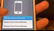 Setting up an iPod touch fourth-generation running on iOS 6.1.6 in 2022￼