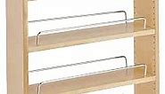 Rev-A-Shelf Pull Out Base Cabinet Organizer, Adjustable Shelves for Full Height Kitchen or Vanity Cabinets, Maple Wood, 448-BC19-5C