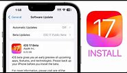 iOS 17 Public Beta Released - How to Install!
