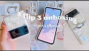 Samsung Galaxy z flip 3 unboxing | aesthetic custom setup ✨ + case decorating 💕