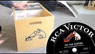 Custom turntable record box with RCA Victor logo. Vinyl storage. DIY