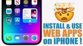 How To INSTALL & USE Web Apps on iPhone !