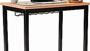 The Office Oasis Small Computer Desk with Cable Management Tray, 36in Length, Pear