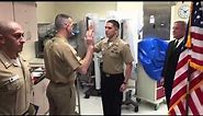 Navy Corpsman Jose Tamez re-enlists