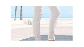 White Stripe Striped High Waisted Pants X38283 | LASCANA