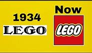 Lego Logo evolution (1934 - 2022)