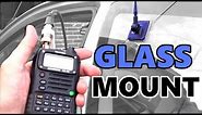 Glass Mount Mobile Ham Radio Antenna Install ~ VHF UHF Repeaters