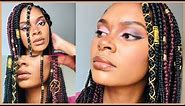 HOW TO ACCESSORISE BRAIDS || GOLD STRING, RINGS AND BEADS || SOUTH AFRICAN YOUTUBER