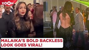 Malaika Arora's BOLD look in BACKLESS black gown goes viral; netizens react | Bollywood News