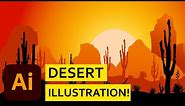 Creating Stunning Desert Illustration | Adobe Illustrator Tutorial