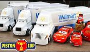 Disney Cars Wally Haulers Brother Marty Piston Cup Hauler with Team Lightning Mcqueen!