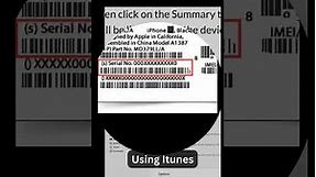 How to find serial number of iPhone?