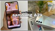 samsung galaxy A24- aesthetic unboxing| configurações, camera e acessorios