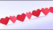 How to make paper heart garlands with own hands