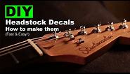 DIY Headstock Decals- How to Make Them! (Fast & Easy!)