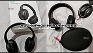 🎧 rockspace 02 headphones unboxing + hard case 🖤 wireless bluetooth headphones (black)