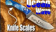 How to make epoxy resin Ocean Wave Knife Handles with totalboat resin