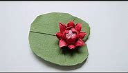 🍀 Origami Leaf 🍀 - Water Lily Pad (Akira Yoshizawa)