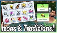 Custom Traditions & 200 Holiday Icons! | The Sims 4: Seasons (Mods by LittleMsSam)