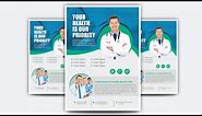 Health & Medical Doctors Flyer Design | Photoshop Tutorials