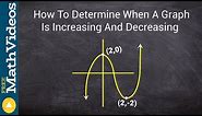 How to determine when a graph is increasing and decreasing